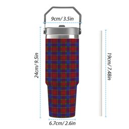 ScotsTee Shop Scottish Mair Tartan Flip Straw Tumbler 20oz 30oz