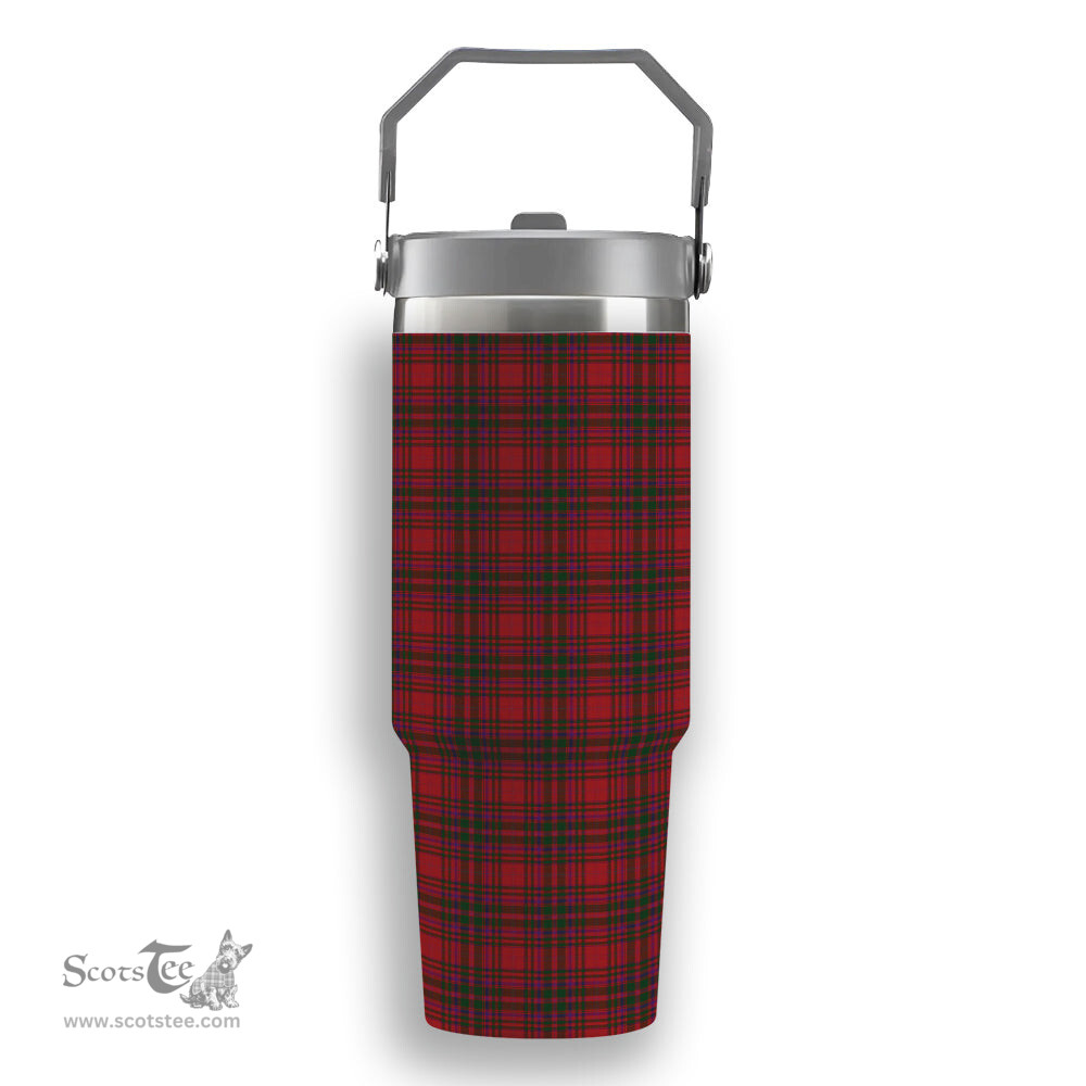 ScotsTee Shop Scottish MacDougall 1819 Tartan Flip Straw Tumbler 20oz 30oz