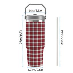 ScotsTee Shop Scottish MacPhee Dress Modern Tartan Flip Straw Tumbler 20oz 30oz