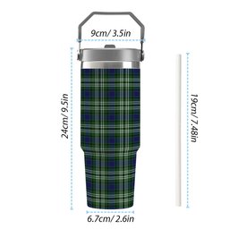 ScotsTee Shop Scottish Mow Tartan Flip Straw Tumbler 20oz 30oz