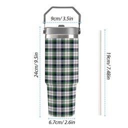 ScotsTee Shop Scottish MacNaughton Dress Modern Tartan Flip Straw Tumbler 20oz 30oz