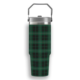 ScotsTee Shop Scottish MacAuley Hunting Ancient Tartan Flip Straw Tumbler 20oz 30oz