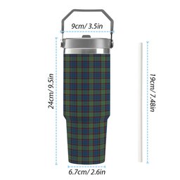 ScotsTee Shop Scottish Nicolson Hunting Ancient Tartan Flip Straw Tumbler 20oz 30oz