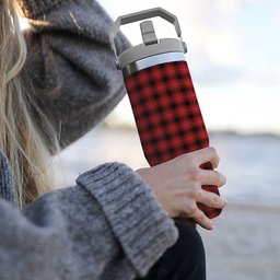 ScotsTee Shop Scottish MacIvor Tartan Flip Straw Tumbler 20oz 30oz