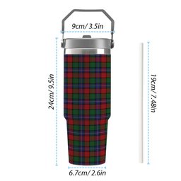 ScotsTee Shop Scottish Kilgour Tartan Flip Straw Tumbler 20oz 30oz