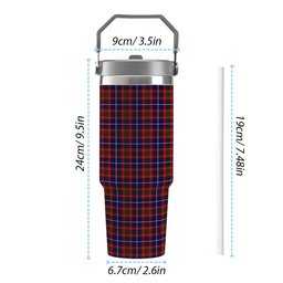 ScotsTee Shop Scottish Pennycook Modern Tartan Flip Straw Tumbler 20oz 30oz