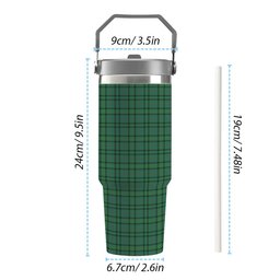 ScotsTee Shop Scottish Ross Hunting Ancient Tartan Flip Straw Tumbler 20oz 30oz