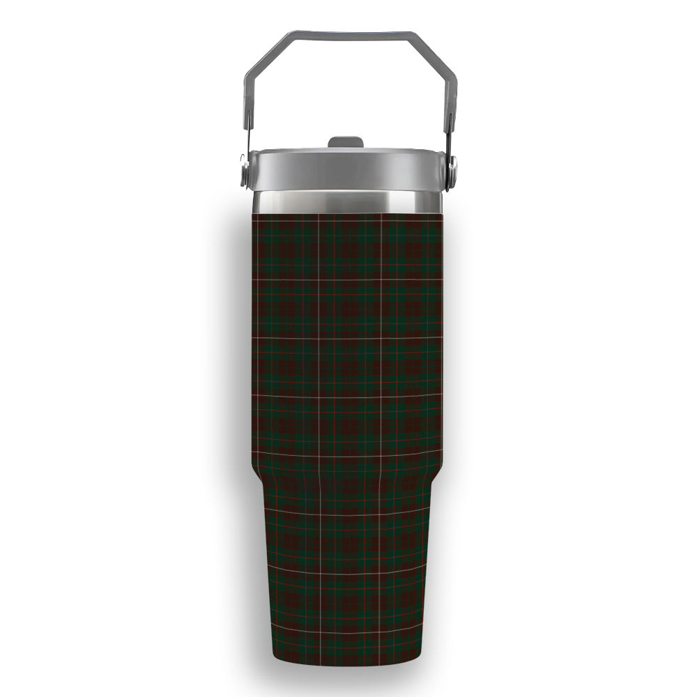 ScotsTee Shop Scottish MacKinnon Hunting 3 Tartan Flip Straw Tumbler 20oz 30oz