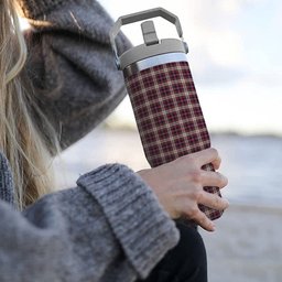 ScotsTee Shop Scottish McFarland Dress Tartan Flip Straw Tumbler 20oz 30oz