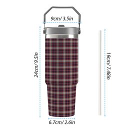 ScotsTee Shop Scottish McFarland Dress Tartan Flip Straw Tumbler 20oz 30oz