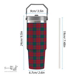 ScotsTee Shop Scottish Lindsay Modern Tartan Flip Straw Tumbler 20oz 30oz