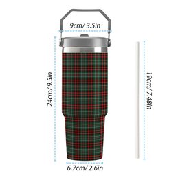 ScotsTee Shop Scottish MacDiarmid Modern Tartan Flip Straw Tumbler 20oz 30oz