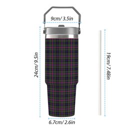 ScotsTee Shop Scottish Graham of Airth Modern Tartan Flip Straw Tumbler 20oz 30oz