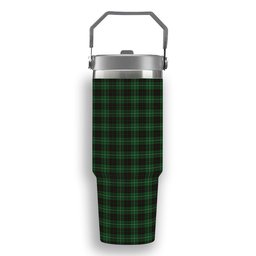 ScotsTee Shop Scottish MacAulay of Lewis Tartan Flip Straw Tumbler 20oz 30oz