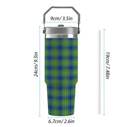 ScotsTee Shop Scottish Johnston Ancient Tartan Flip Straw Tumbler 20oz 30oz