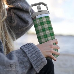ScotsTee Shop Scottish Kelso Ancient Clan Tartan Flip Straw Tumbler 20oz 30oz