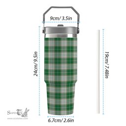 ScotsTee Shop Scottish Kelso Ancient Clan Tartan Flip Straw Tumbler 20oz 30oz