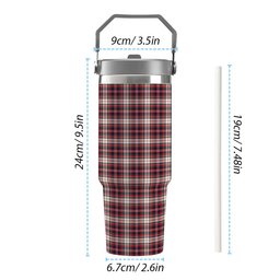 ScotsTee Shop Scottish McFarland Dress Modern Tartan Flip Straw Tumbler 20oz 30oz