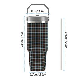 ScotsTee Shop Scottish McThomas Hunting Modern Tartan Flip Straw Tumbler 20oz 30oz