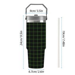 ScotsTee Shop Scottish Gunn Logan Tartan Flip Straw Tumbler 20oz 30oz