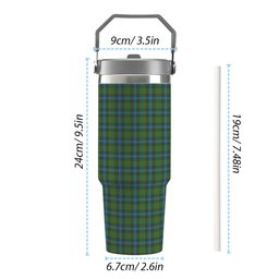 ScotsTee Shop Scottish McMillan Hunting Ancient Tartan Flip Straw Tumbler 20oz 30oz