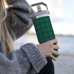 ScotsTee Shop Scottish Irvine of Bonshaw Tartan Flip Straw Tumbler 20oz 30oz