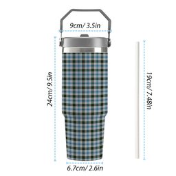 ScotsTee Shop Scottish MacKendrick Dress Tartan Flip Straw Tumbler 20oz 30oz