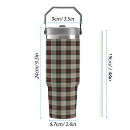 ScotsTee Shop Scottish Hohenzollern Tartan Flip Straw Tumbler 20oz 30oz
