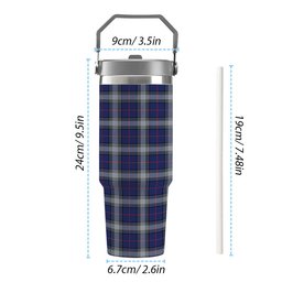 ScotsTee Shop Scottish Kinnaird Modern Tartan Flip Straw Tumbler 20oz 30oz