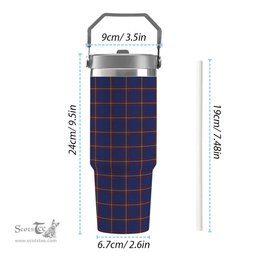ScotsTee Shop Scottish McLaine of Lochbuie Tartan Flip Straw Tumbler 20oz 30oz