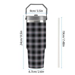 ScotsTee Shop Scottish Moffat Ancient Tartan Flip Straw Tumbler 20oz 30oz