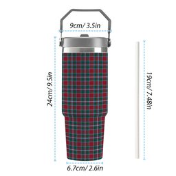 ScotsTee Shop Scottish Spence Modern Clan Tartan Flip Straw Tumbler 20oz 30oz