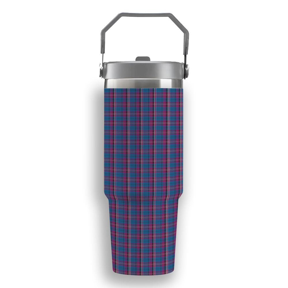 ScotsTee Shop Scottish Yale College, Wrexham Tartan Flip Straw Tumbler 20oz 30oz