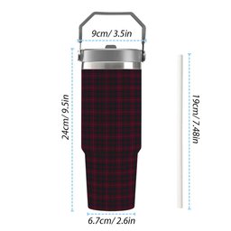 ScotsTee Shop Scottish Wanstall Tartan Flip Straw Tumbler 20oz 30oz