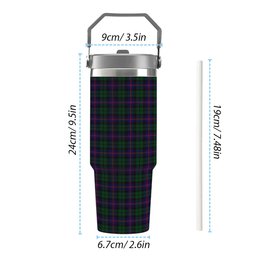 ScotsTee Shop Scottish Urquhart Tartan Flip Straw Tumbler 20oz 30oz