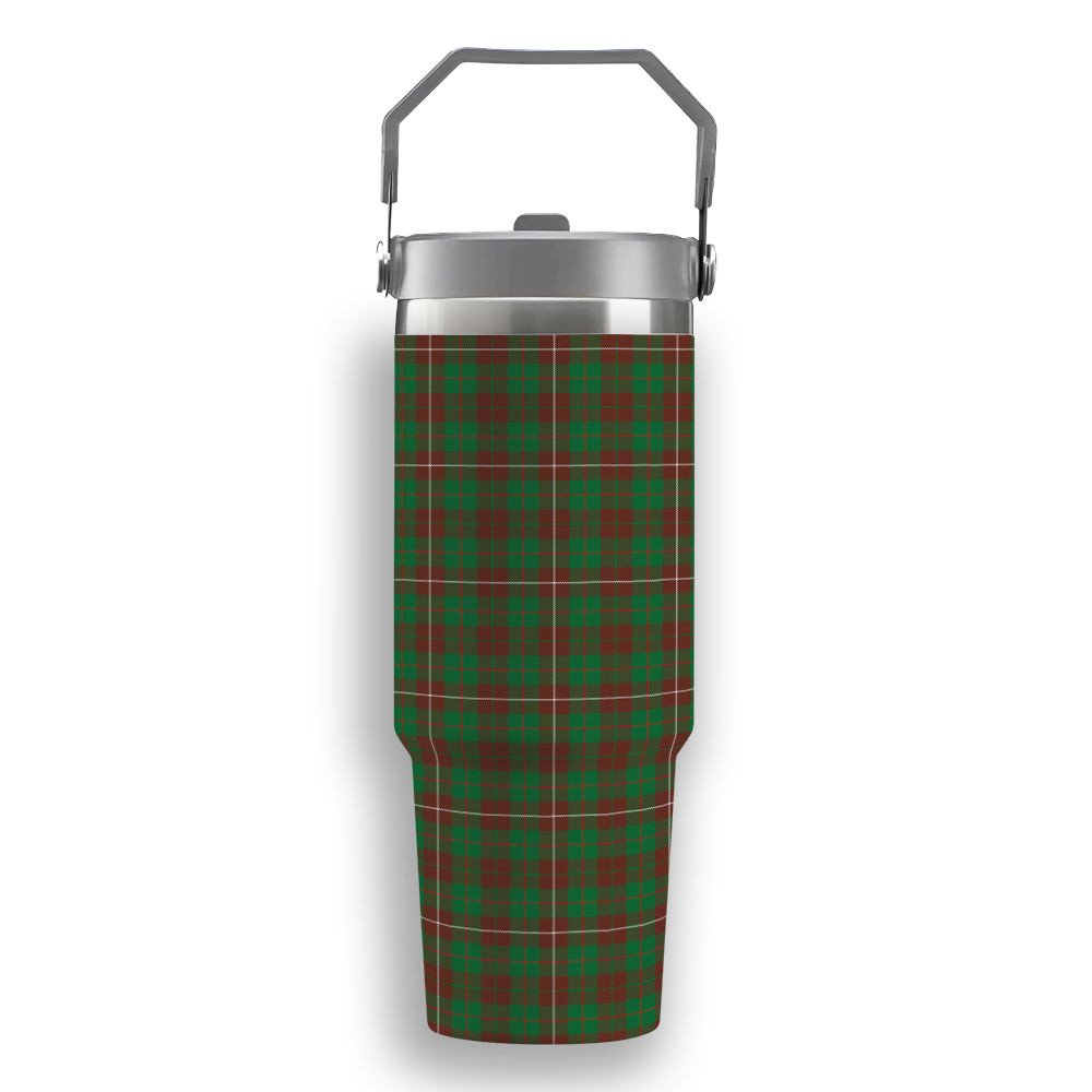 ScotsTee Shop Scottish MacKinnon Hunting Modern Tartan Flip Straw Tumbler 20oz 30oz