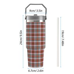 ScotsTee Shop Scottish MacAlister Dress Modern Tartan Flip Straw Tumbler 20oz 30oz