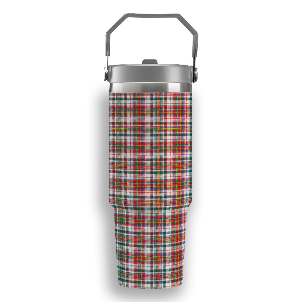 ScotsTee Shop Scottish MacAlister Dress Modern Tartan Flip Straw Tumbler 20oz 30oz