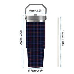 ScotsTee Shop Scottish McCorquodale Modern Tartan Flip Straw Tumbler 20oz 30oz