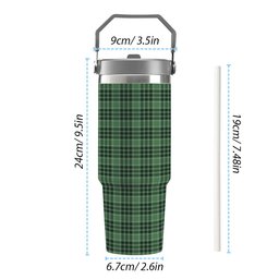 ScotsTee Shop Scottish MacDonald Lord of the Isles Hunting SC Tartan Flip Straw Tumbler 20oz 30oz