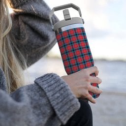 ScotsTee Shop Scottish MacTavish Modern Tartan Flip Straw Tumbler 20oz 30oz