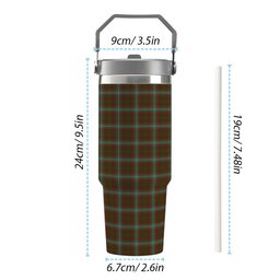 ScotsTee Shop Scottish Seton Hunting Tartan Flip Straw Tumbler 20oz 30oz