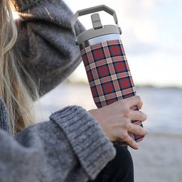ScotsTee Shop Scottish McDonald Dress Irish Ancient Tartan Flip Straw Tumbler 20oz 30oz