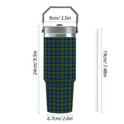 ScotsTee Shop Scottish Newlands Tartan Flip Straw Tumbler 20oz 30oz
