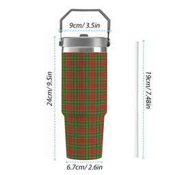 ScotsTee Shop Scottish McDonald of Kingsburgh Ancient Tartan Flip Straw Tumbler 20oz 30oz