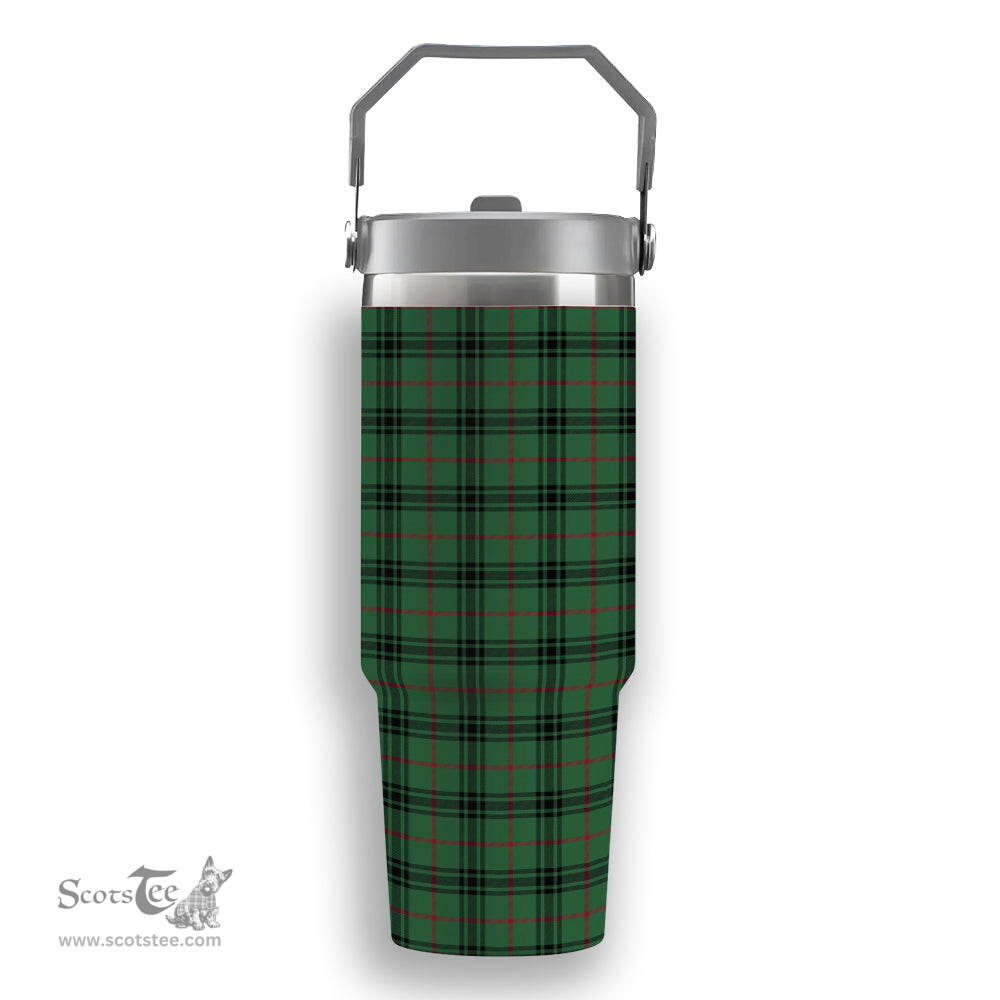ScotsTee Shop Scottish MacArthur-Fox Modern Tartan Flip Straw Tumbler 20oz 30oz