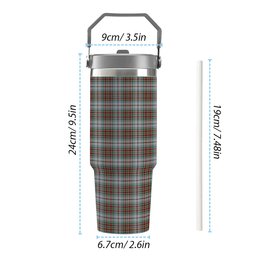 ScotsTee Shop Scottish McBain Dress Tartan Flip Straw Tumbler 20oz 30oz