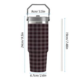 ScotsTee Shop Scottish MacPherson Hunting Tartan Flip Straw Tumbler 20oz 30oz