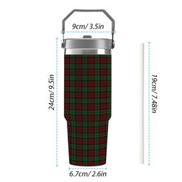 ScotsTee Shop Scottish MacCormick Dress Tartan Flip Straw Tumbler 20oz 30oz