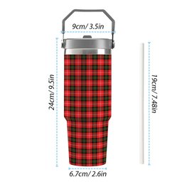 ScotsTee Shop Scottish Nisbet Modern Tartan Flip Straw Tumbler 20oz 30oz
